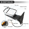 Dodge Ram 1500 LED Turn Signal Light Silver Tone 1 Pair Tow Mirrors