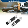 23 x 23 mm Motorcycle Hand Grips Cover Aluminum Alloy Silver Tone