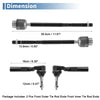 Chevrolet Malibu 4pcs Front Inner Outer Tie Rod End Link (2004-2012)