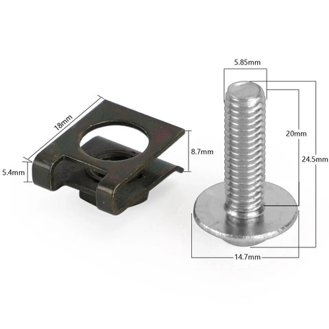 Motorcycle & Car (Silver) M6x20 Fairing Bolts (2020-2023)