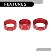 Jeep Wrangler (2018-2023) 6 x Pcs AC Headlight Media Switch Knob Cover Ring