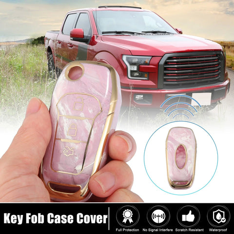 Ford F150 3 x Key Fob Remote Control Cover TPU Shell Pink (2015-2018)