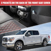 Ford F-150 Crew Cab 5 x Black Red Front Rear Seat Covers (2009-2023)