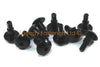 2 x Aluminio Negro carenado Tornillo m6 x 20mm + 10mm Hombro