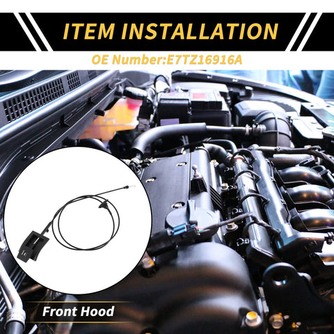 Ford F-150 F-250 F-350 Bronco Hood Latch Release Cable (1987-1991)