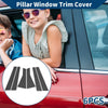 Jeep Cherokee (2014-2020) Carbon Fiber Black 6 Pcs Door Pillar Window Trim