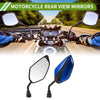 M10 Rear View Mirrors Leaf Shape Blue Iron Plastic 1 Set