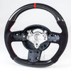 Mini R50 R53 Carbon Flat Bottom 3 Spoke Suede Red Steering Wheel (02-08)