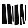 Ford Taurus 6 x Gloss Black Door Pillar Trim Covers (2010-2019)