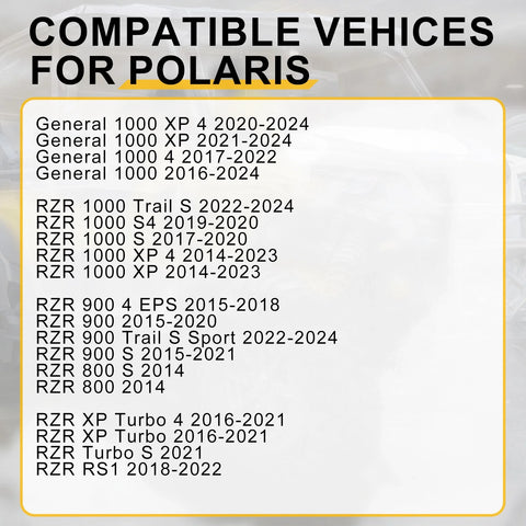 Polaris RZR XP Turbo 4 RS1 Seat Slider Assy & Latch Lever Kit (2016–2021)