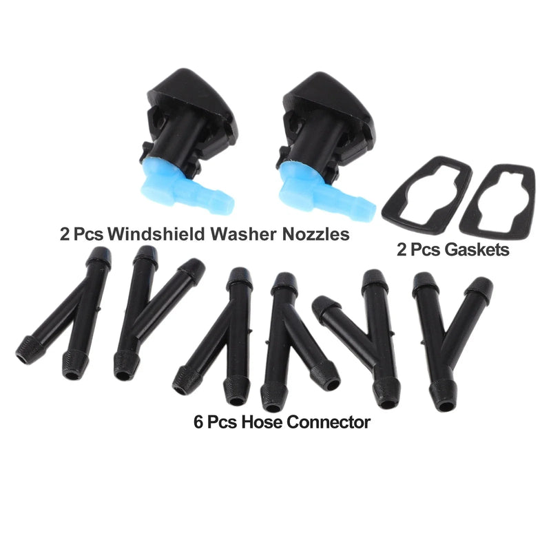 Dodge 6 x Windshield Washer Nozzles & Hose Connectors