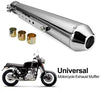 Cafe Racer Chopper Chrome Motorcycle Tapered Exhaust Pipe Muffler Slip-On