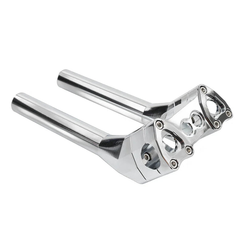 Harley 10" Chrome Tall Handlebar Risers Pullback 1.5"