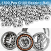 0.5mm Bearing Ball 1500 Pcs Bearing Steel G100 Precision Ball Silver Tone