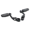 Motorcycle 1 1/4" Long Angled Matte Black Highway Engine Guard Footpegs