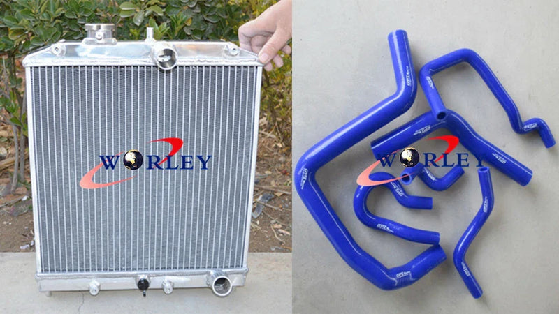 Honda Civic EG EK CRX Del Sol Aluminum Radiator & Silicone Hoses (92-01)