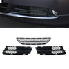 BMW 3 Series E90 E91 Black Front Lower Bumper Grilles Cover Set (2006-2008)