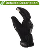 L Motorcycle Gloves Breathable Full Finger Nylon Outdoor Gloves Black 1 Pair