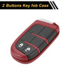 Dodge Charger 2016 (2016) - 2 x Button Black Red Key Fob Shell Case