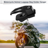 Square Aluminum Alloy Motorcycle Hanging Hook 1 Set Black 78mm Length