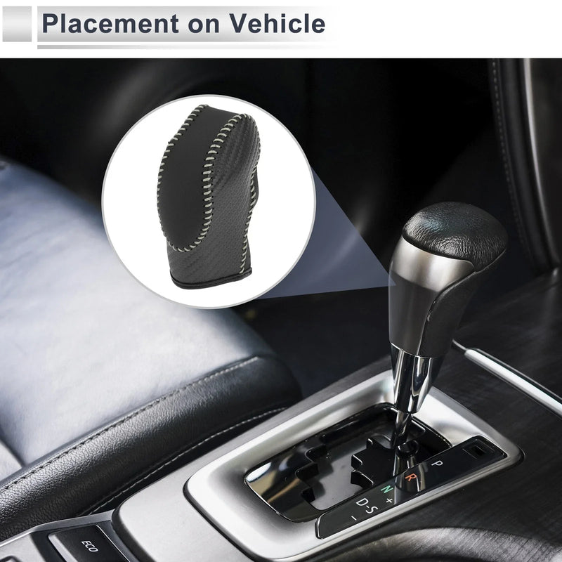 Ford Fusion Black Carbon Fiber Gear Shift Knob Cover (2013-2020)