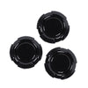 Jeep Wrangler JK 3 x Black Door Key Socket Covers (2007-2017)