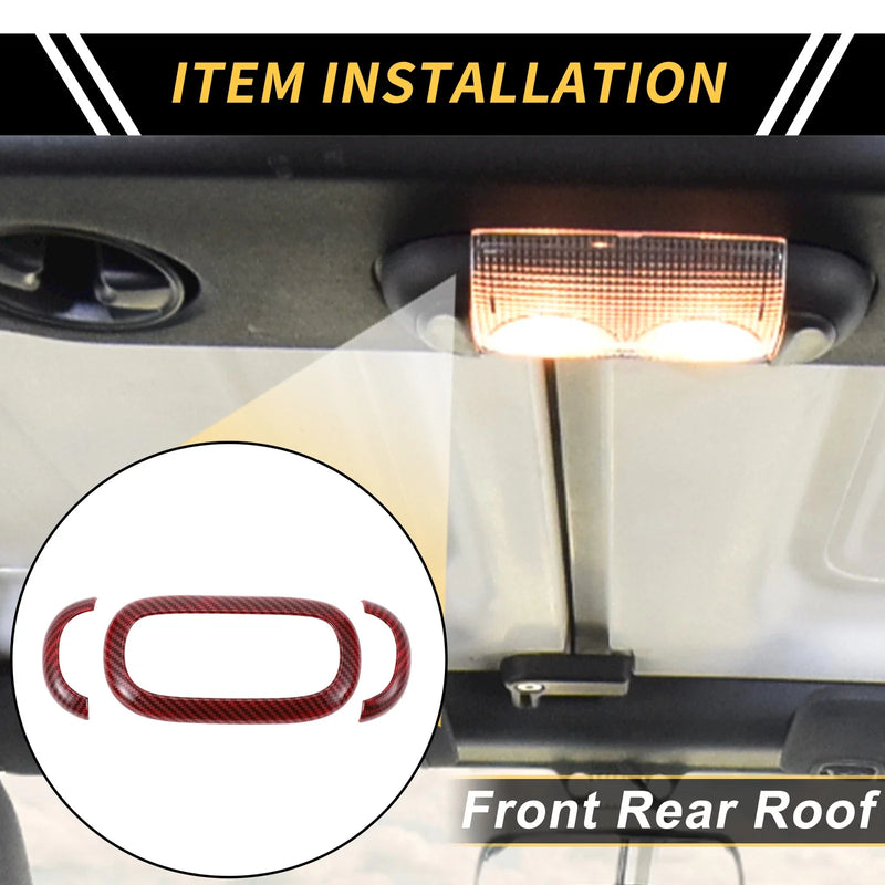 Jeep Wrangler JK Pink Front Rear Roof Reading Light Trim Covers (2011-2017)