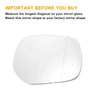 Infiniti Q30 Q50 Q60 Q70 Right Side Mirror Glass with Back Heated