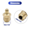 Motorcycle Car Grease Nipple Fitting 6pcs M12 x 1 Thread Brass Straight