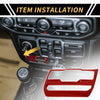 Jeep Wrangler JL JLU (2018-2024) Red Dashboard Center Control Panel Cover