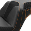 Harley Dyna Low Rider FXDL Black Brown Rider Passenger Seat (2006-2017)