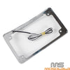 Harley Custom Bobber 4x7 Curved License Plate Frame w/ LED Light