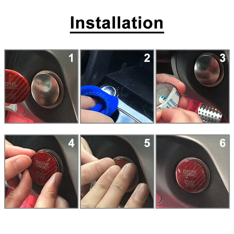 Cadillac XT4 XT6 CT5, Chevrolet, GMC Red Engine Start Stop Button Trim