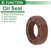 Oil Seal 20x38x10mm FKM Rubber High Pressure Brown 5 Pcs