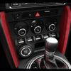Subaru BRZ 86 (2013-2020) Leather 2 x Red Central Console Trim Covers