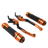 Yamaha FJR XJR 1300 Orange Brake Clutch Lever Handlebar Grip Set (2001-2023)