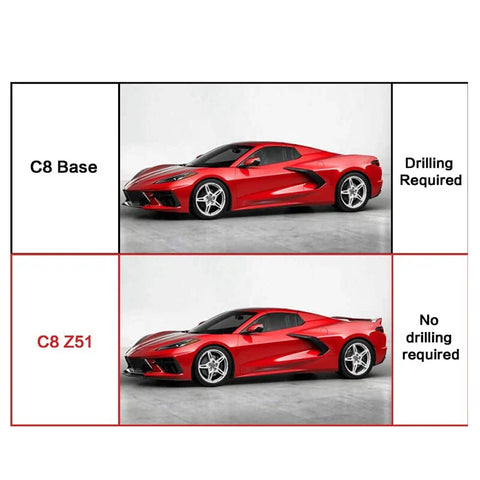 Corvette C8 Gloss Black Rear Trunk Lid High Wing Spoiler (2020-2023)