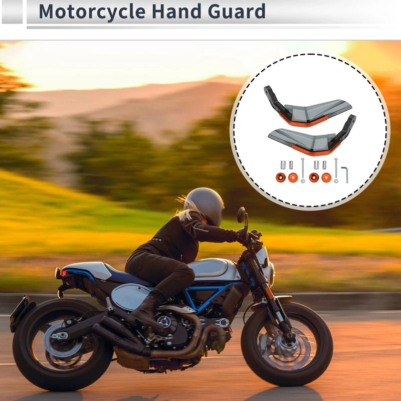 Motorcycles Knuckle Protector Orange ABS Set Universal Hand Guard