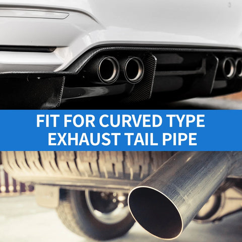 Toyota Alphard Car Square Curved Dual Exhaust Tips 2.4" Inlet (2002-2023)