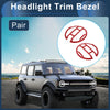 Ford Bronco 2021-2024 Headlight Trim Bezels (2 x Red)
