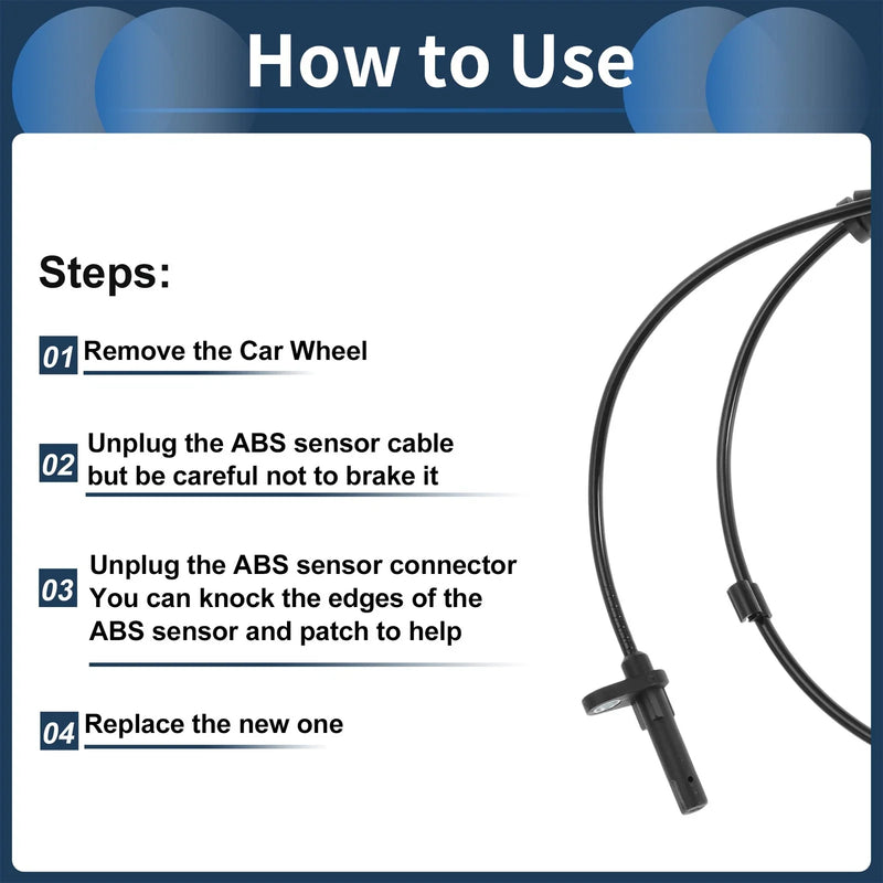 Ford Transit Box ABS Wheel Speed Sensor (No.AC1V2B372CA)