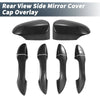 Toyota Corolla Set Rearview Mirror Cover Overlay Black Carbon Fiber (2014–2018)