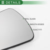 Ford Mondeo Left Side White Mirror Glass w/ Back Convex Heated (14-22)