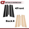 Nissan Sentra 6 Pcs Black Door Pillar Window Trim (2000-2006)