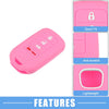 Honda Accord EX EXL EX-L (2013-2018) Black Pink Smart Key Fob Cover