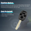Honda Accord (2003-2007) 4 Button Black Key Shell Case