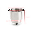 Boat Marine Stainless Steel Cup Holder (Fits 2x Drink Holders)