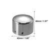 Harley-Davidson 2 x Silver Tone Motorcycle Front Axle Nut Cover Axle Cap