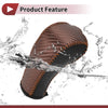 Chevrolet Gear Shift Knob Cover Brown Carbon Fiber Faux Leather