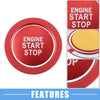 Lexus IS ES RX GS NX Aluminum Red Engine Start Ignition Button Sticker